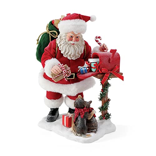 Possible Dreams Santa and His Pets Mail Treats Figurine, 10.5" H