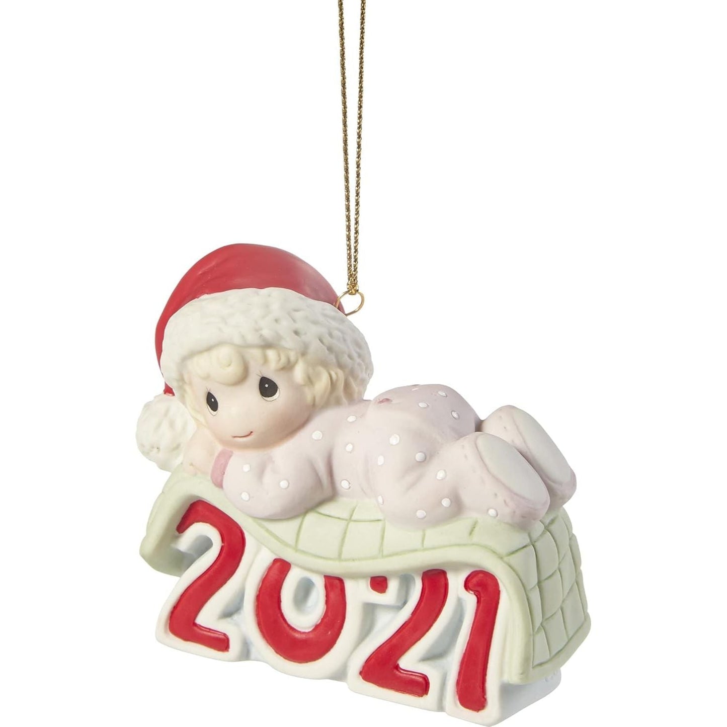 Precious Moments 2021 Baby's 1st Christmas Dated Girl Ornament