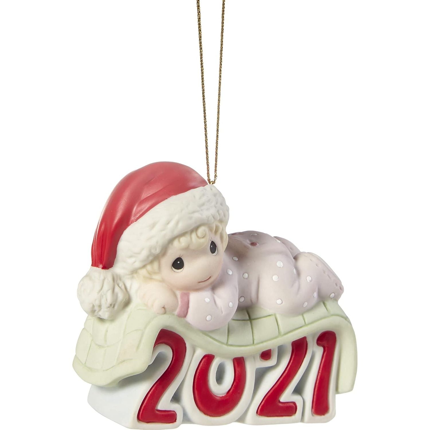 Precious Moments 2021 Baby's 1st Christmas Dated Girl Ornament