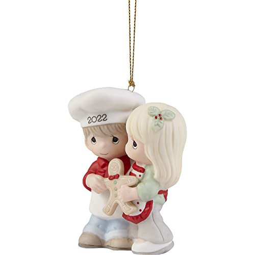 Precious Moments 221004 Our First Christmas Together 2022 Dated Couple Bisque Porcelain Ornament