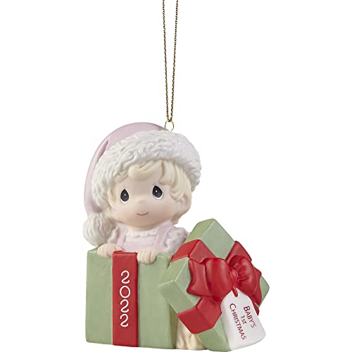 Precious Moments 221005 Baby?ÇÖs First Christmas 2022 Dated Girl Bisque Porcelain Ornament