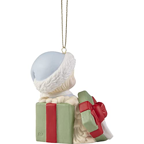 Precious Moments 221006 Baby?ÇÖs First Christmas 2022 Dated Boy Bisque Porcelain Ornament