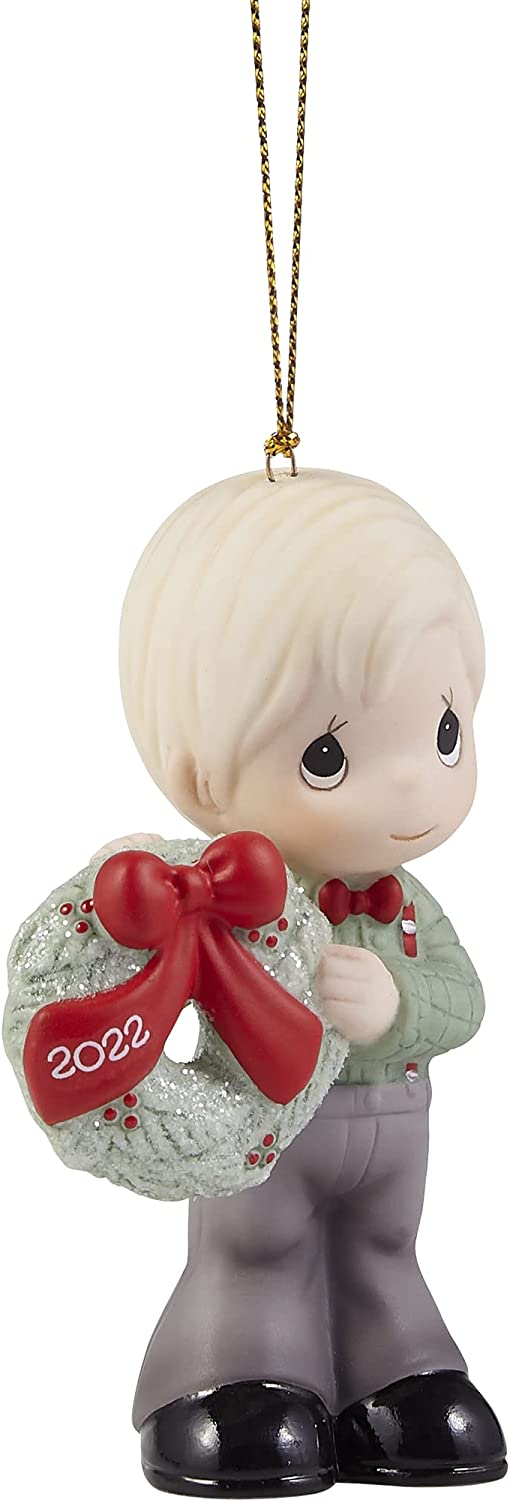 Precious Moments May Your Christmas Wishes Come True 2022 Dated Boy Ornament