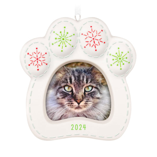 Pretty Kitty 2024 Porcelain Photo Frame Keepsake Ornament