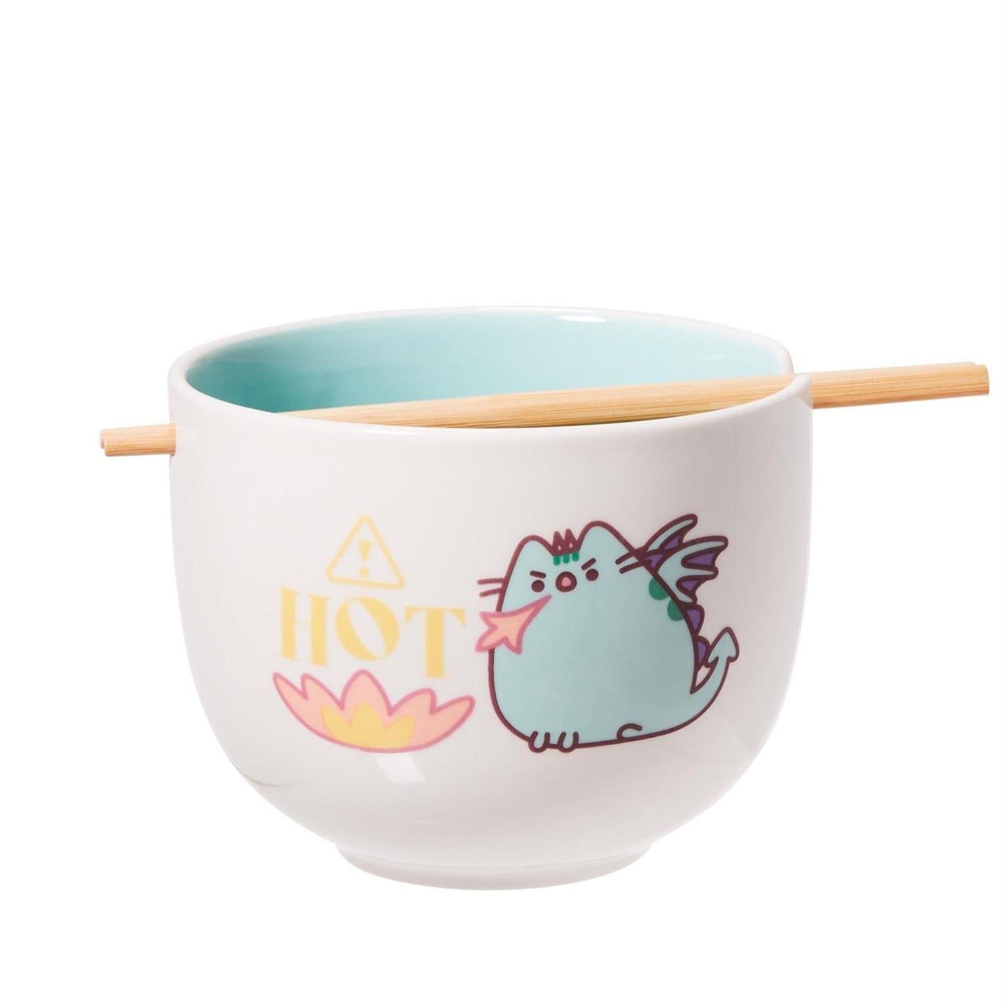 Pusheen Dragon Spicy Hot Ramen Soup Bowl with Chopsticks, 24 Ounce