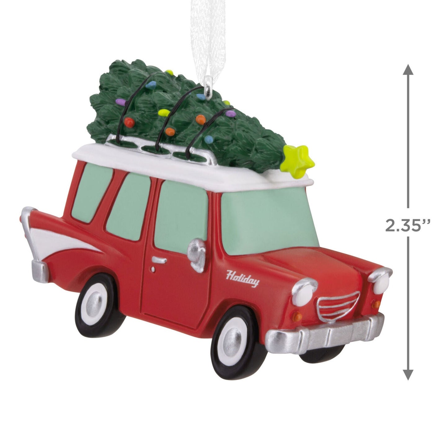 Red Car With Tree Hallmark Ornament