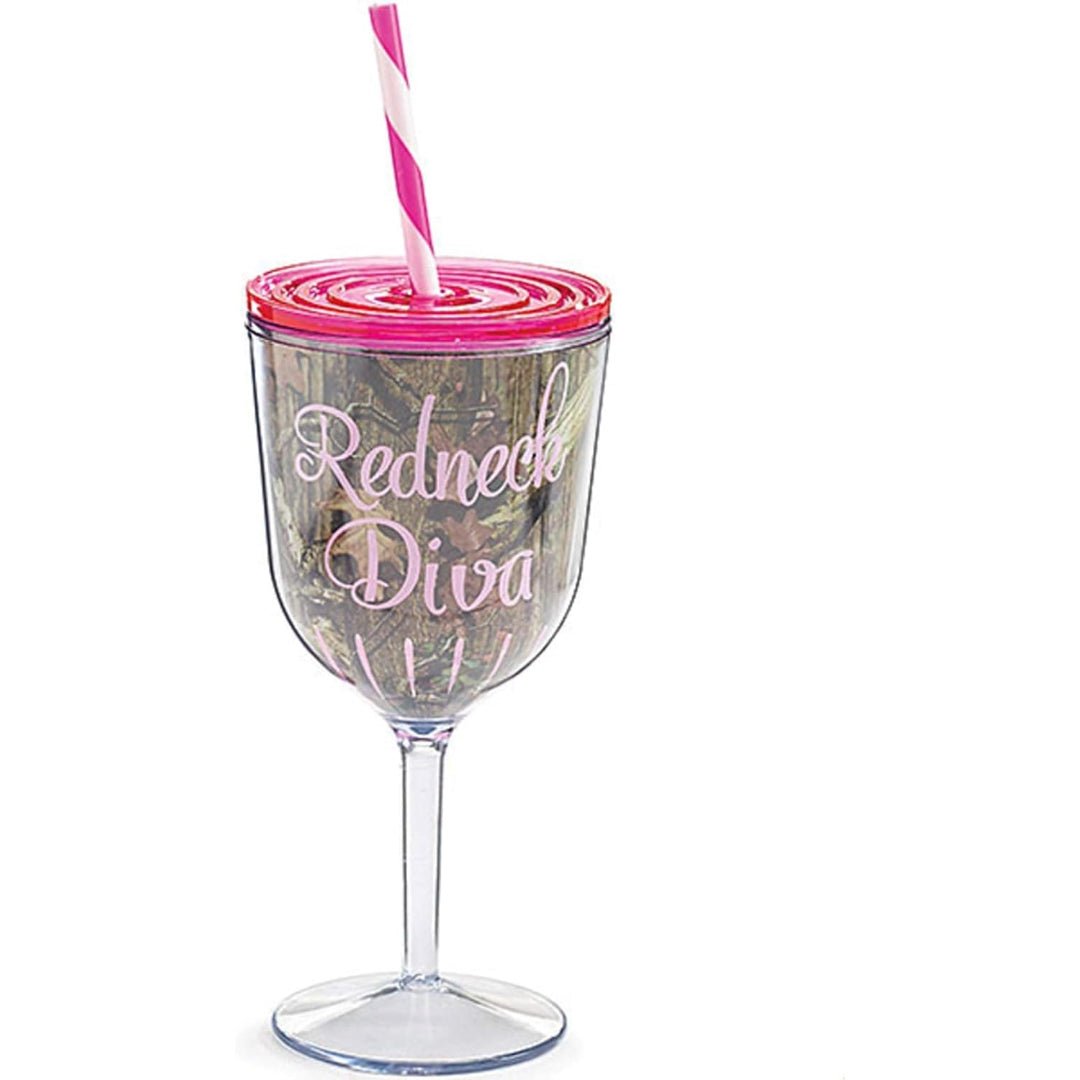 Redneck Diva Mossy Oak Camouflage Wine Tumbler, 12 oz