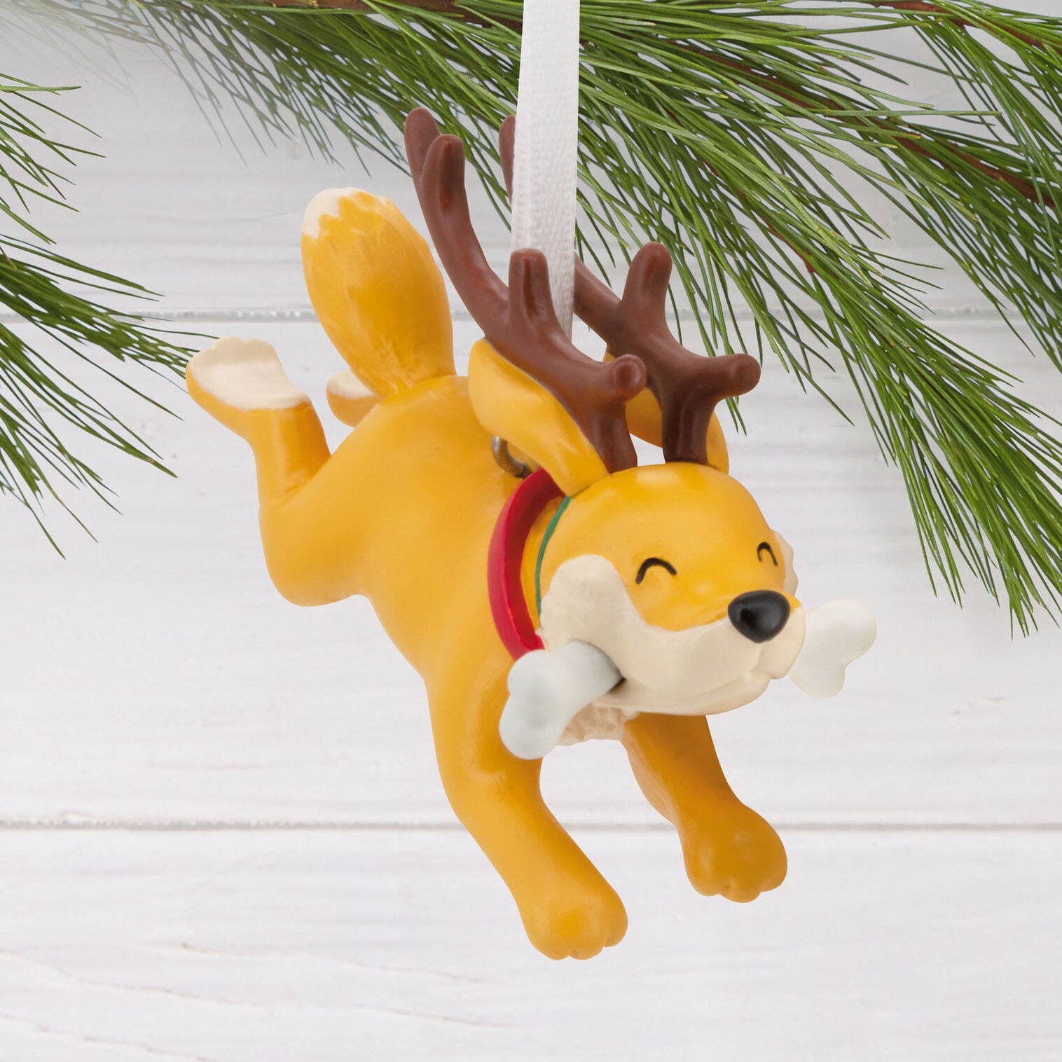 Reindeer Dog With Bone Hallmark Ornament