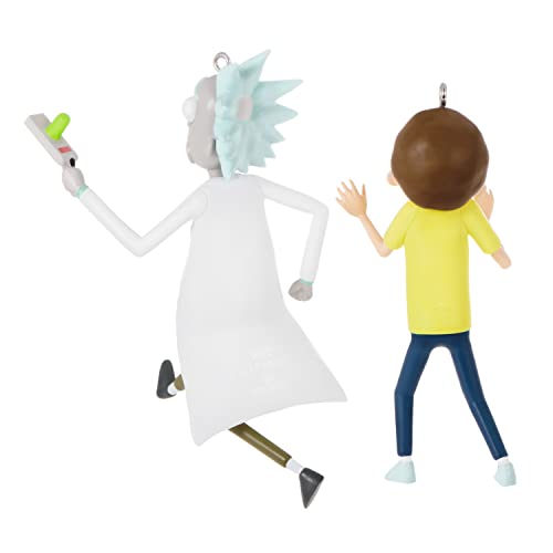 Rick and Morty Just Don't Think About It, Morty! Set of 2, 2022 Hallmark Keepsake Ornament