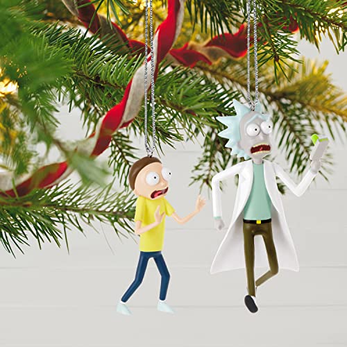 Rick and Morty Just Don't Think About It, Morty! Set of 2, 2022 Hallmark Keepsake Ornament