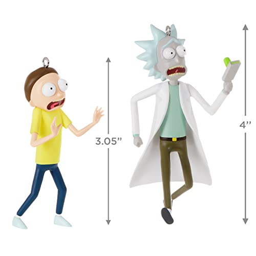 Rick and Morty Just Don't Think About It, Morty! Set of 2, 2022 Hallmark Keepsake Ornament