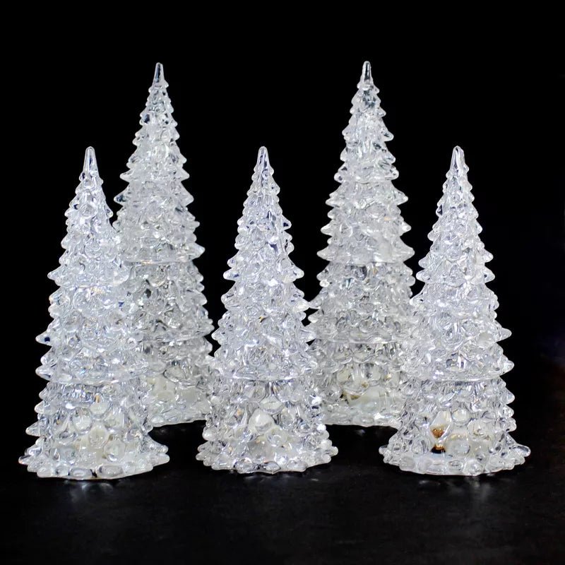 Roman 9.0 Inch LED Multicolored Acrylic Tree Set of 5