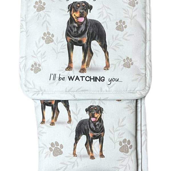 Rottweiler Oven Mitt Set