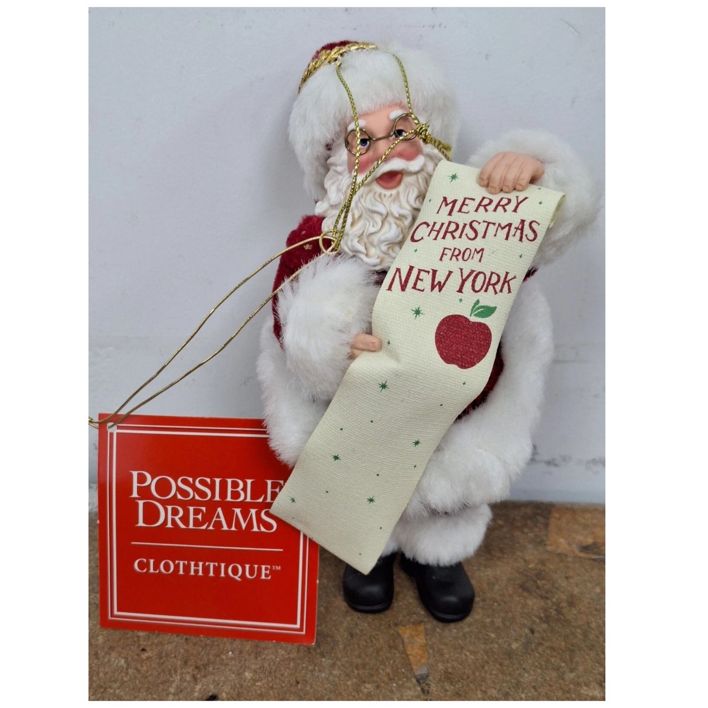 Department 56 Possible Dreams Santa "Merry Christmas from New York" Ornament, 6"