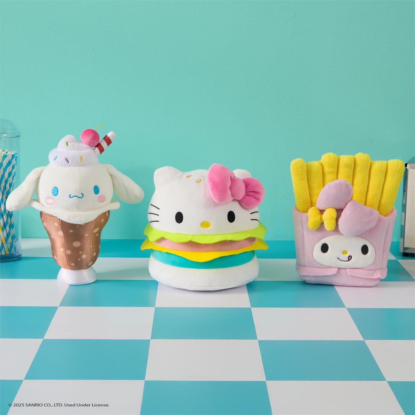 Sanrio Hello Kitty and Friends Hello Kitty Hamburger Plush, 8”