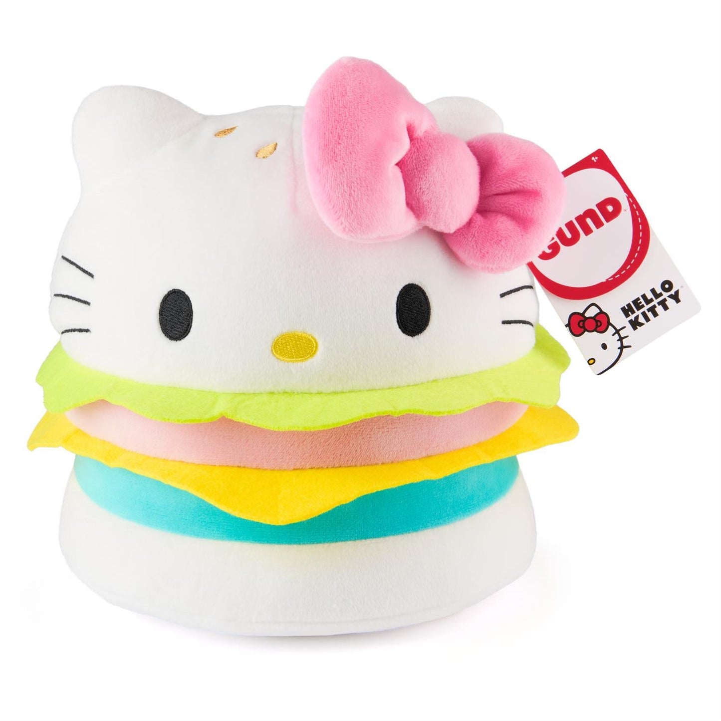 Sanrio Hello Kitty and Friends Hello Kitty Hamburger Plush, 8”