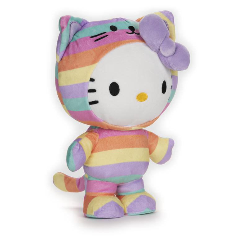 Sanrio Hello Kitty Rainbow Outfit Plush, 9.5”