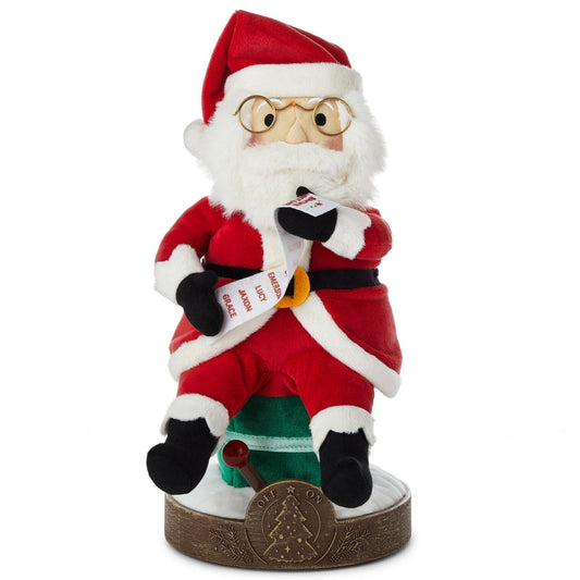 Santa Claus Musical Christmas Tree - Lighting Plush Figurine, 12"