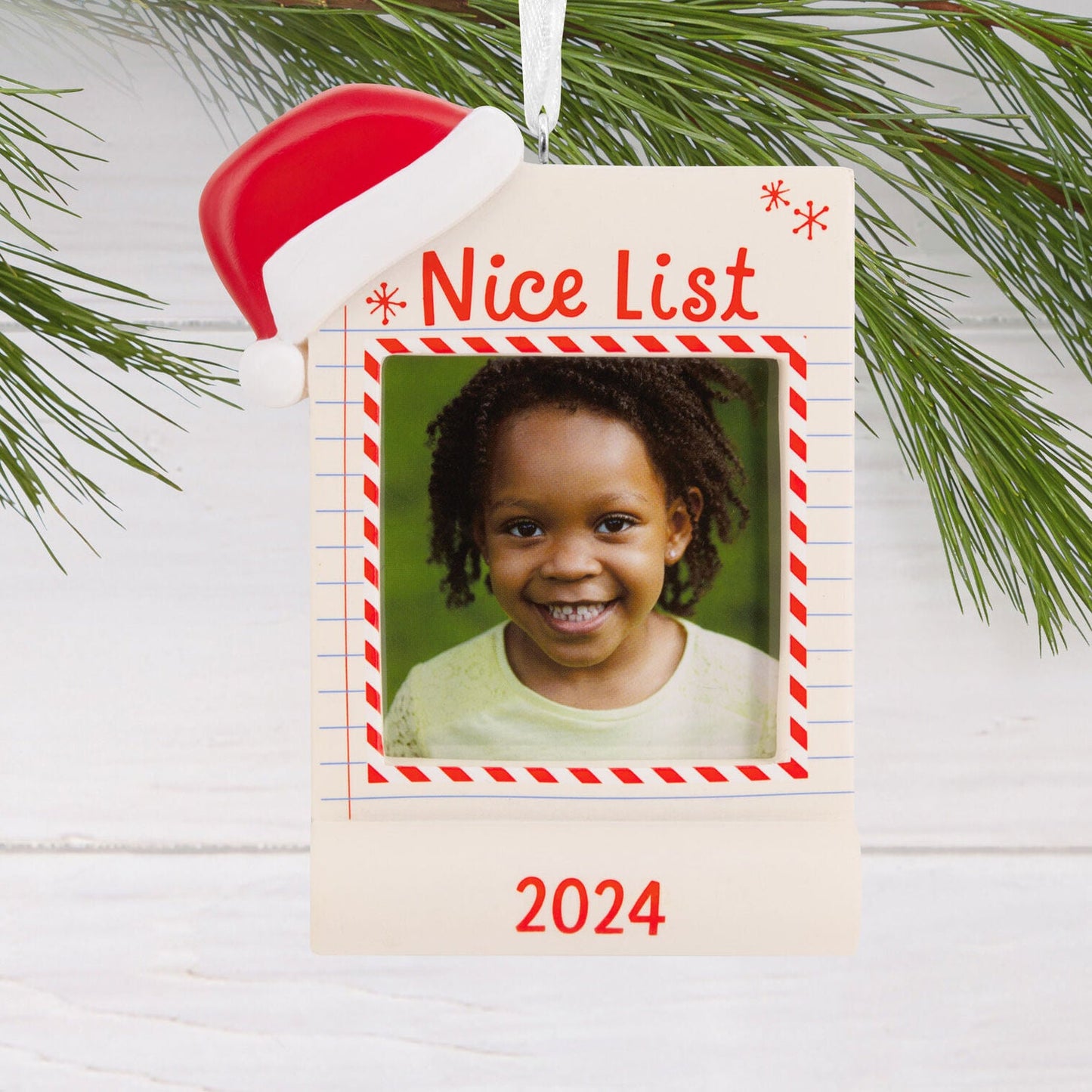 Santa Nice List 2024 Photo Frame Hallmark Ornament