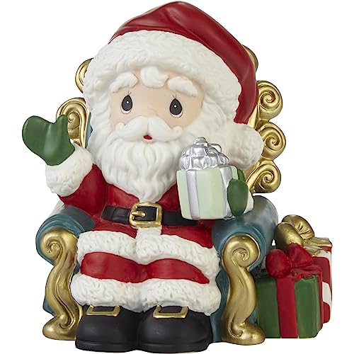 Santa’s Here Bringing Cheer Annual Santa Bisque Porcelain Figurine