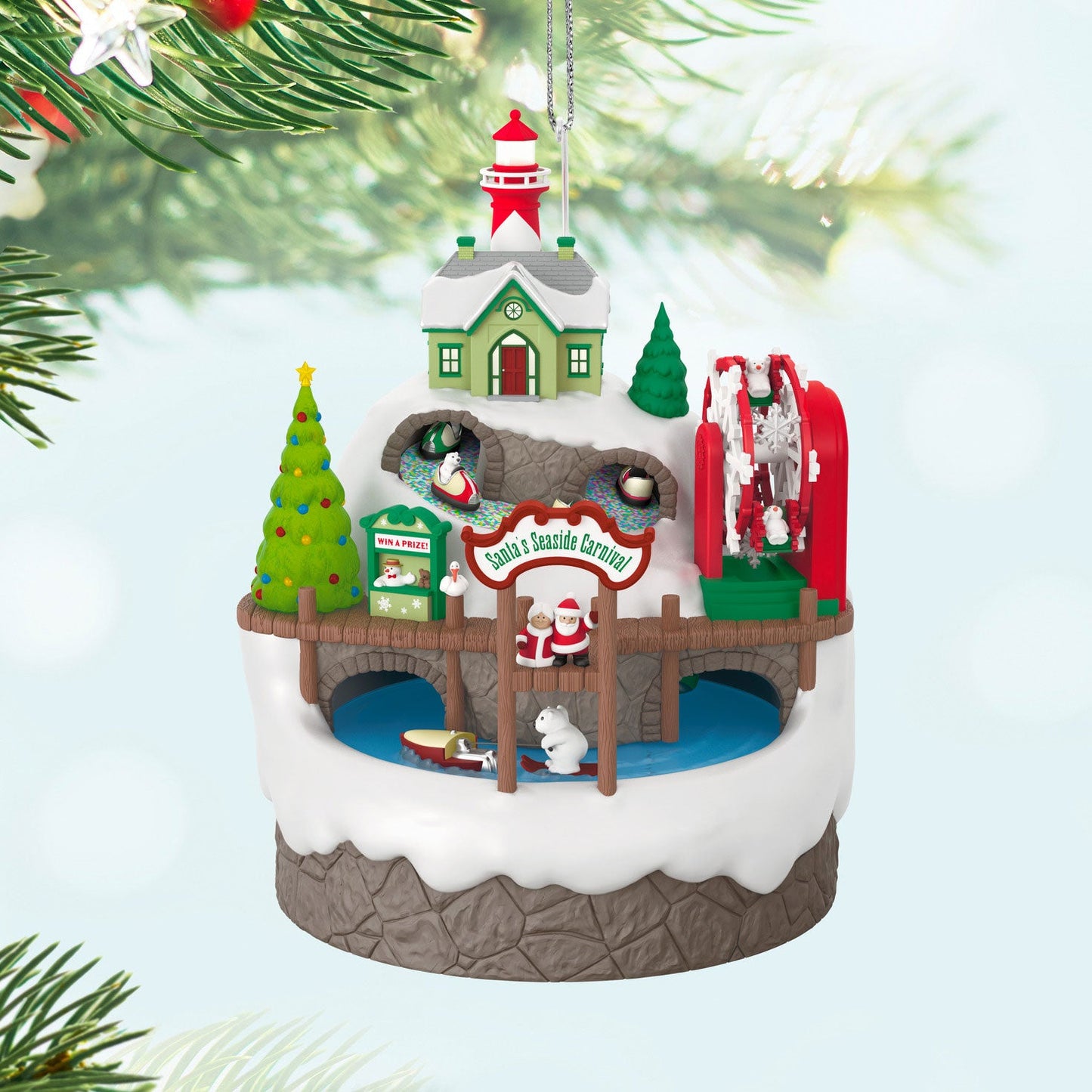 Santa's Seaside Carnival Musical 2024 Keepsake Ornament and Motion