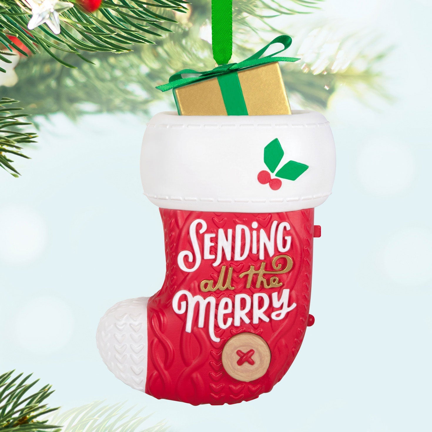 Sending All the Merry Recordable Sound 2024 Keepsake Ornament