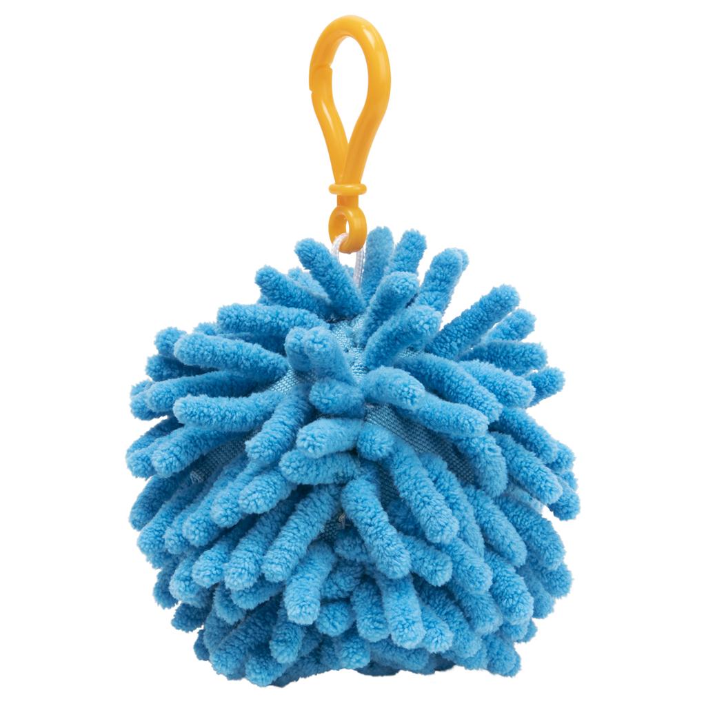 Sesame Street Plush Cookie Monster Fuzzy Pom Backpack Clip, 2.5"