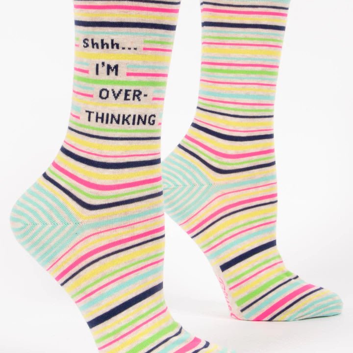 Shhh..I'm Overthinking Crew Socks