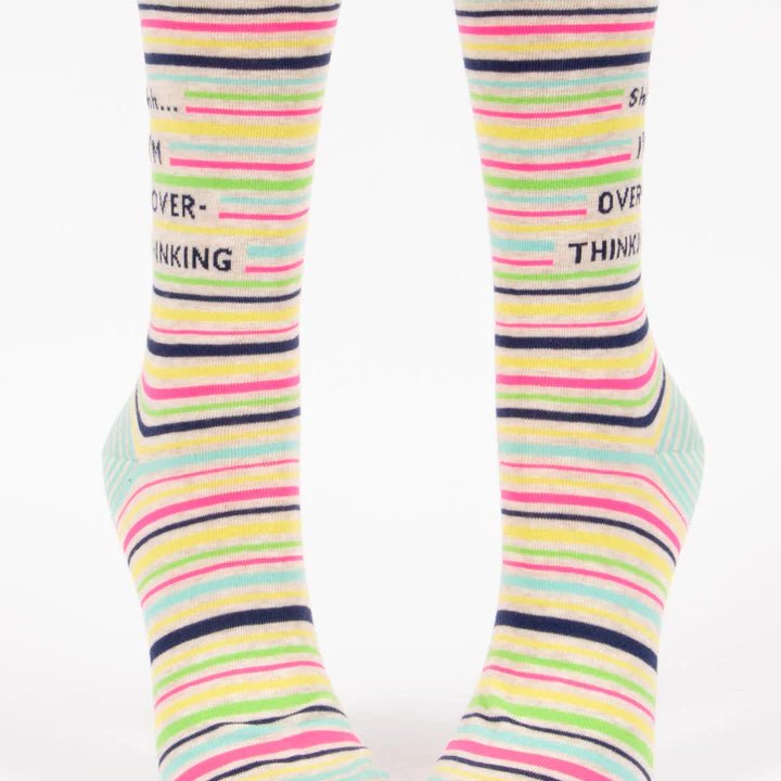 Shhh..I'm Overthinking Crew Socks