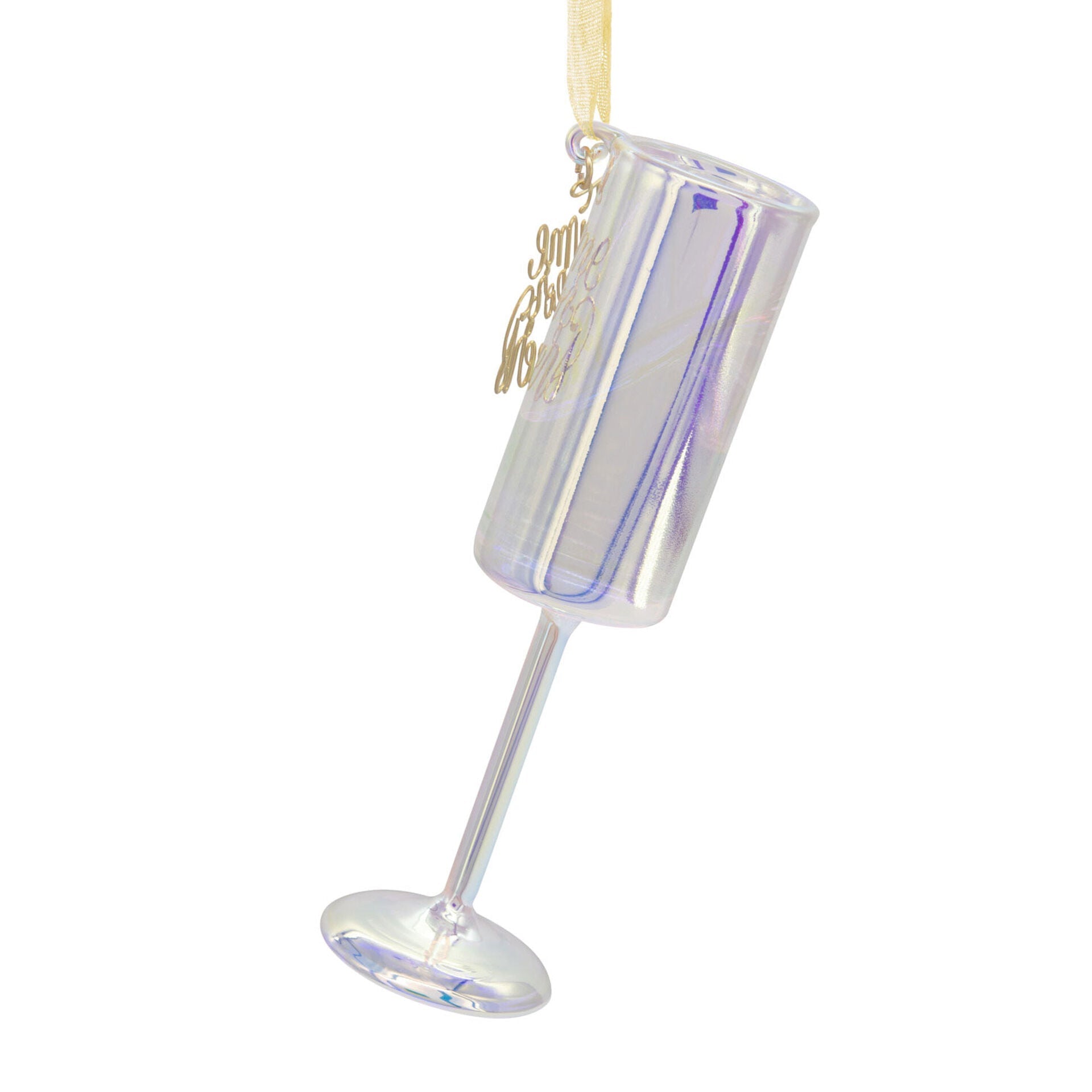 Signature Champagne Flute Premium Blown Glass Hallmark Ornament