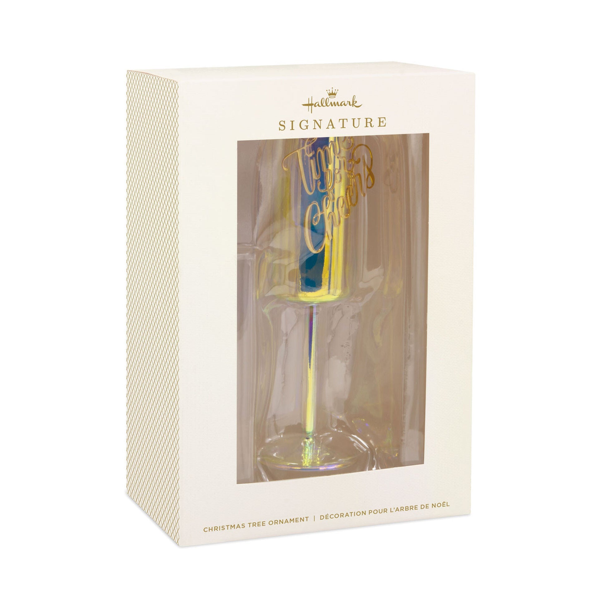 Signature Champagne Flute Premium Blown Glass Hallmark Ornament