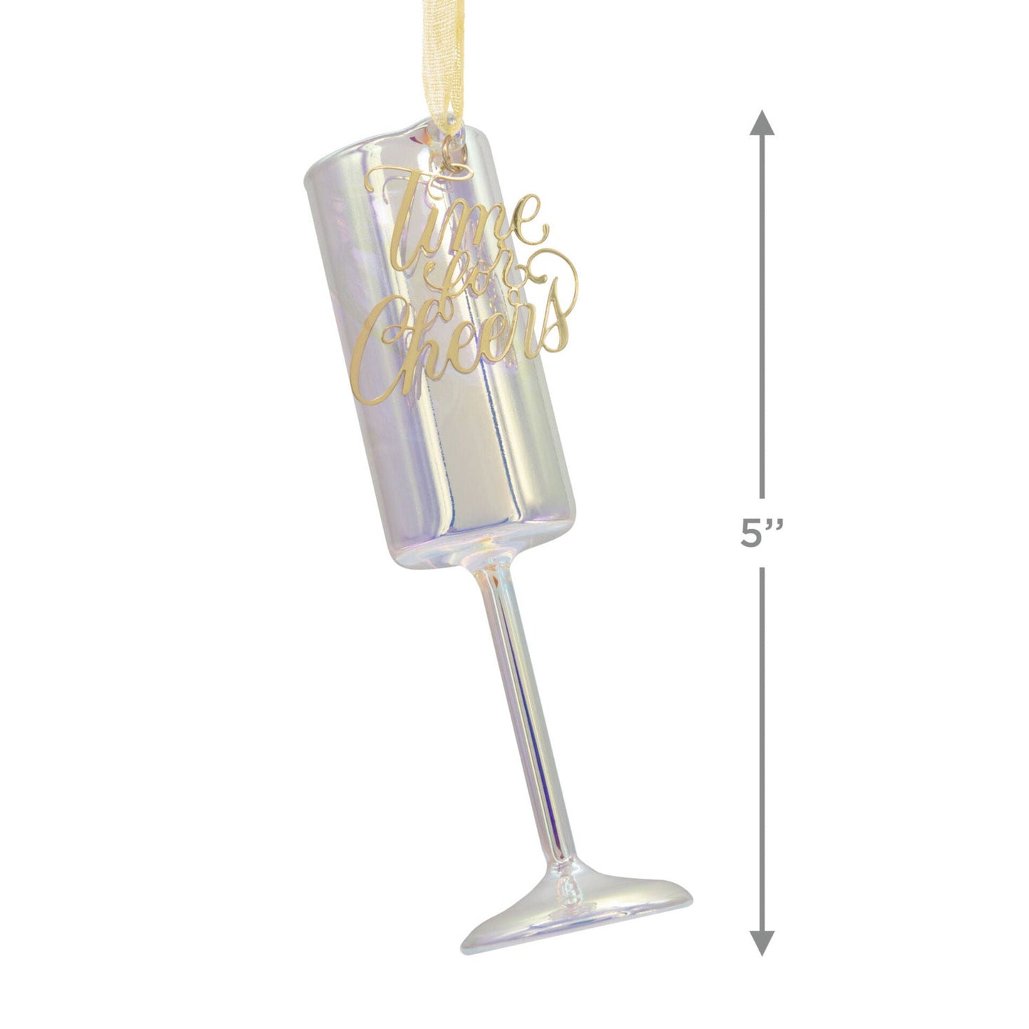 Signature Champagne Flute Premium Blown Glass Hallmark Ornament