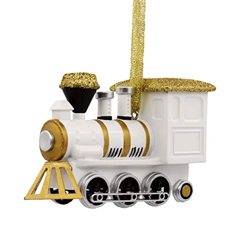 Signature Gold and White Train Hallmark Ornament