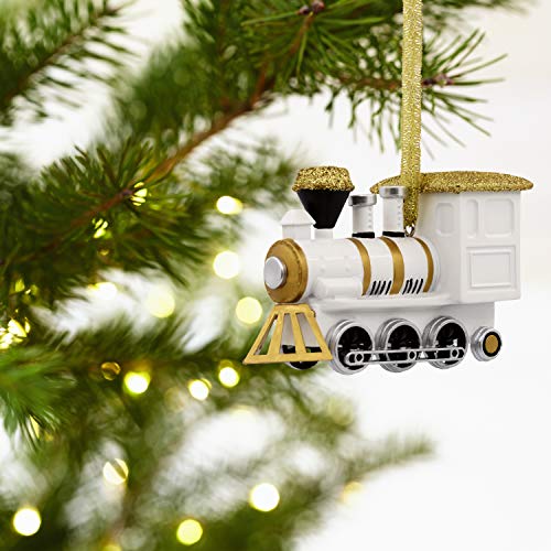 Signature Gold and White Train Hallmark Ornament