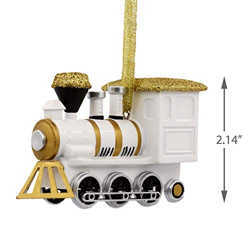 Signature Gold and White Train Hallmark Ornament