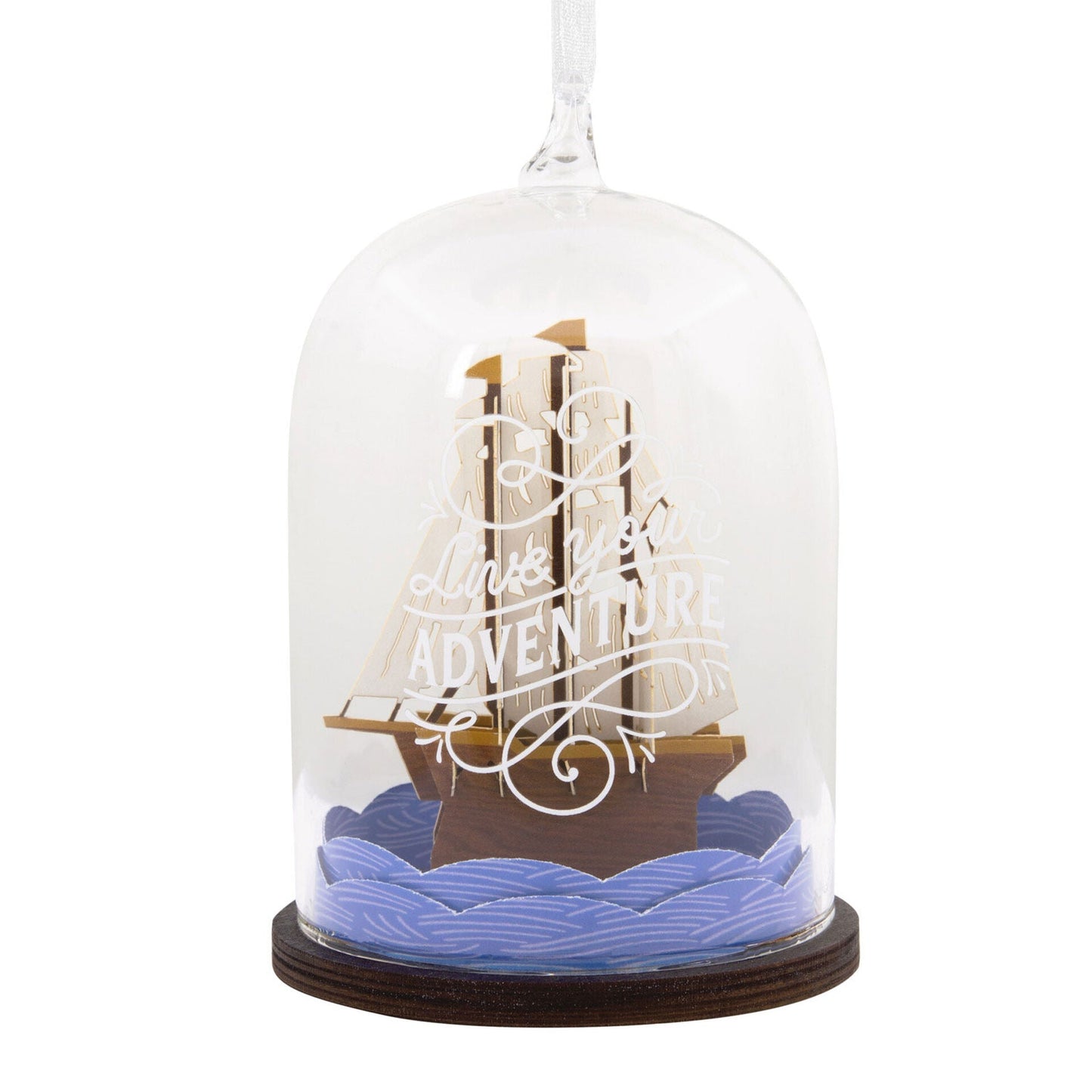 Signature "Live Your Adventure" Ship in a Bottle Hallmark Ornament