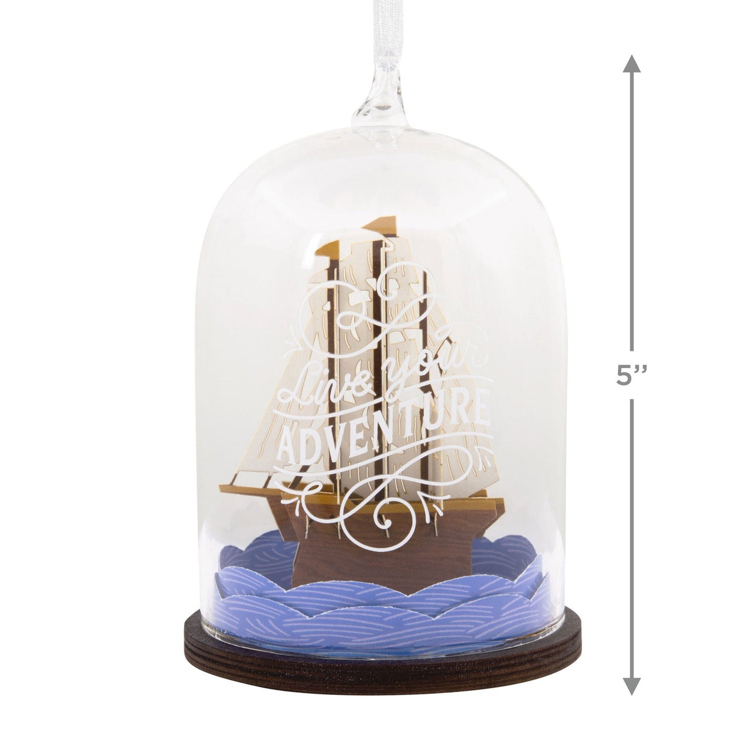 Signature "Live Your Adventure" Ship in a Bottle Hallmark Ornament