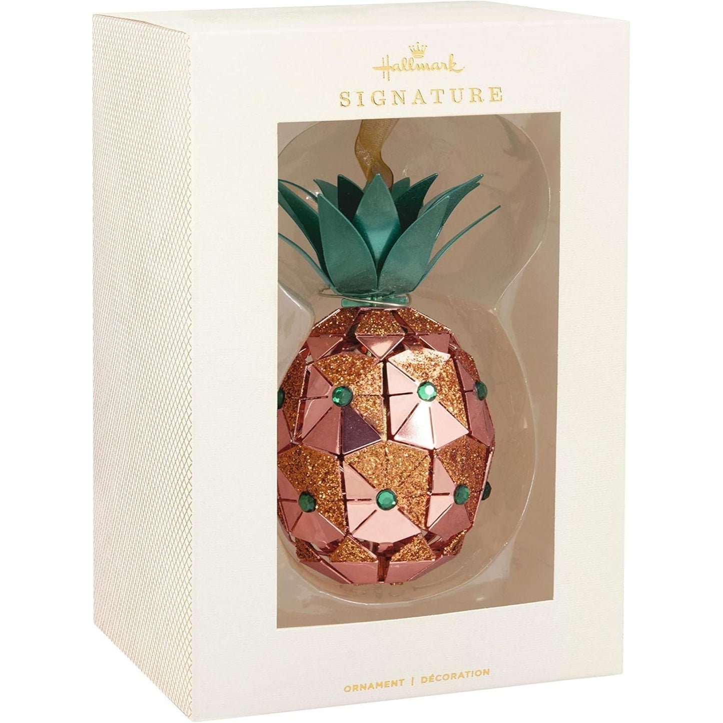 Signature Pineapple Metal and Gemstones Hallmark Ornament