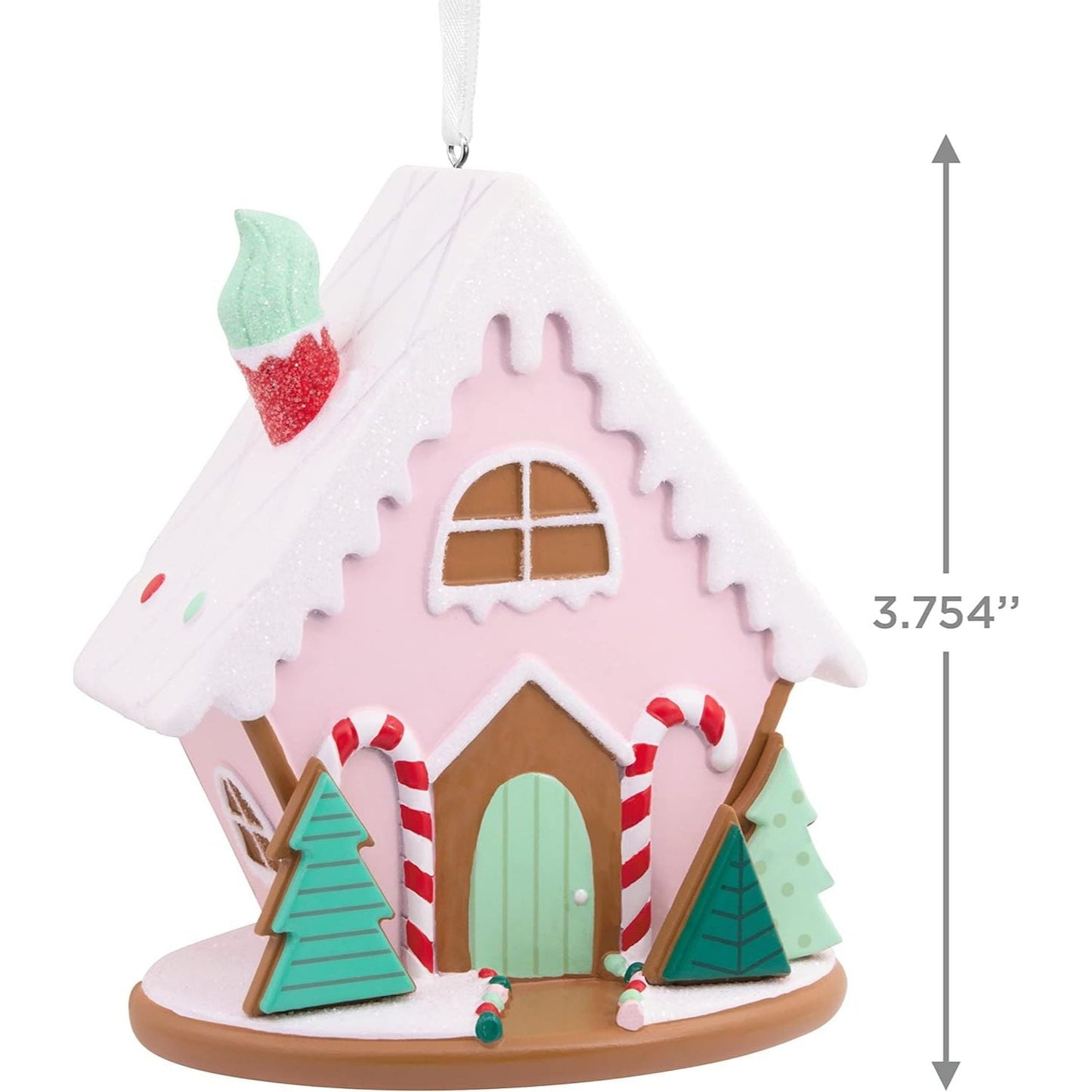 Signature Pink Gingerbread House Christmas Ornament