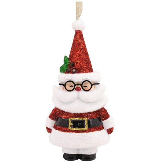 Signature Sparkly Garden Gnome Santa Claus Hallmark Ornament