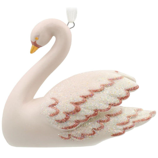 Signature Swan Beauty Porcelain Hallmark Ornament