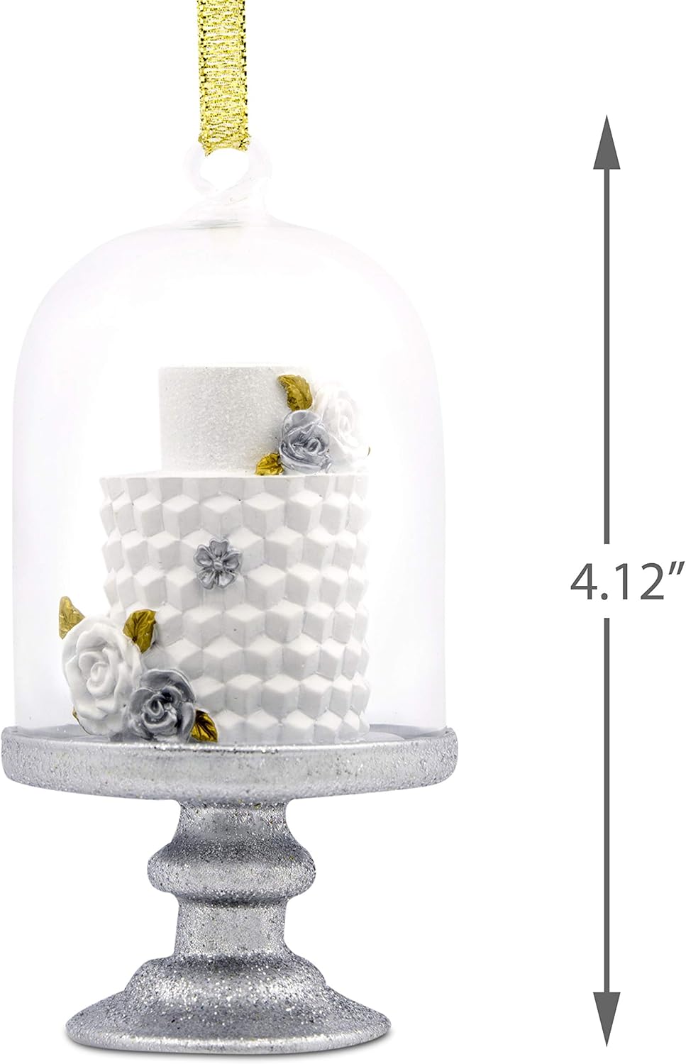 Signature Wedding Cake in Cloche Hallmark Ornament