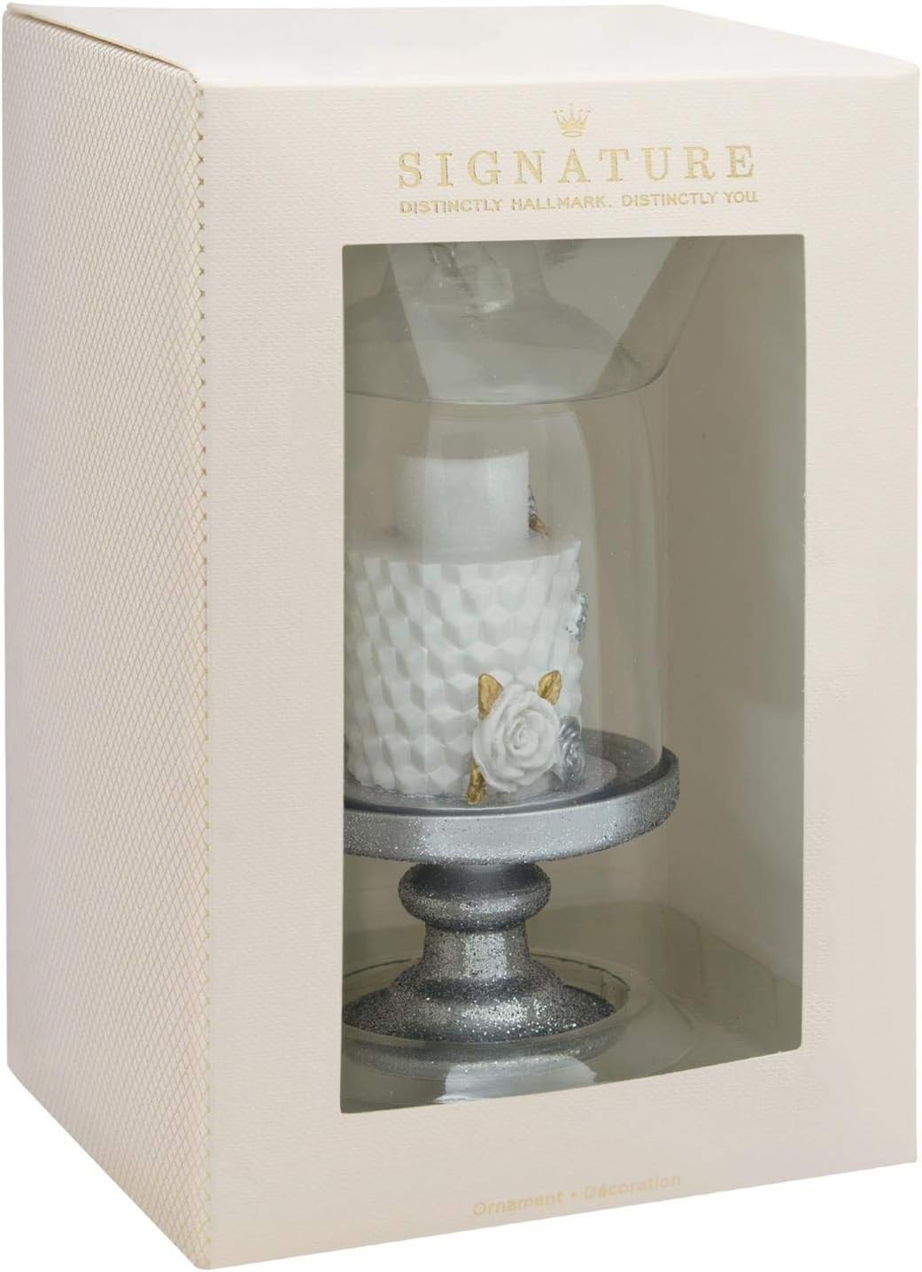 Signature Wedding Cake in Cloche Hallmark Ornament