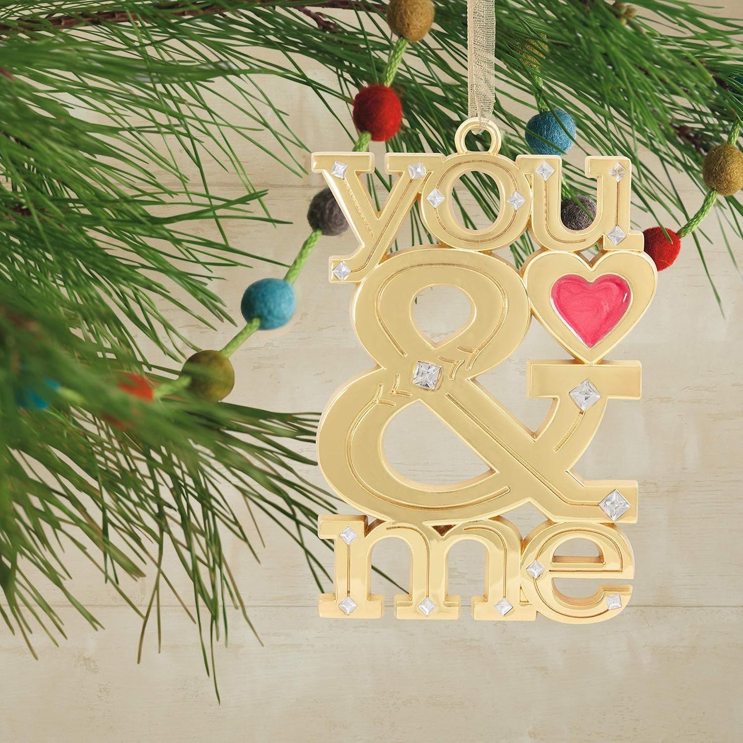 Signature You & Me Love, Metal and Gemstones Hallmark Ornament