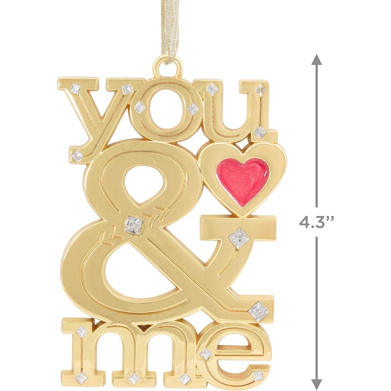 Signature You & Me Love, Metal and Gemstones Hallmark Ornament