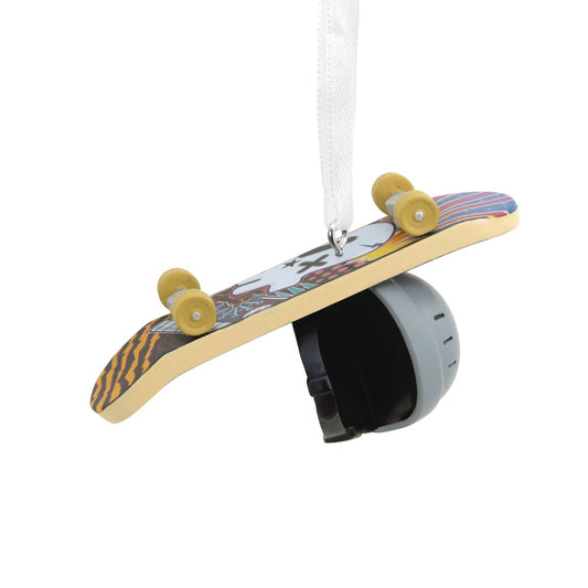 Skateboard and Helmet Hallmark Ornament