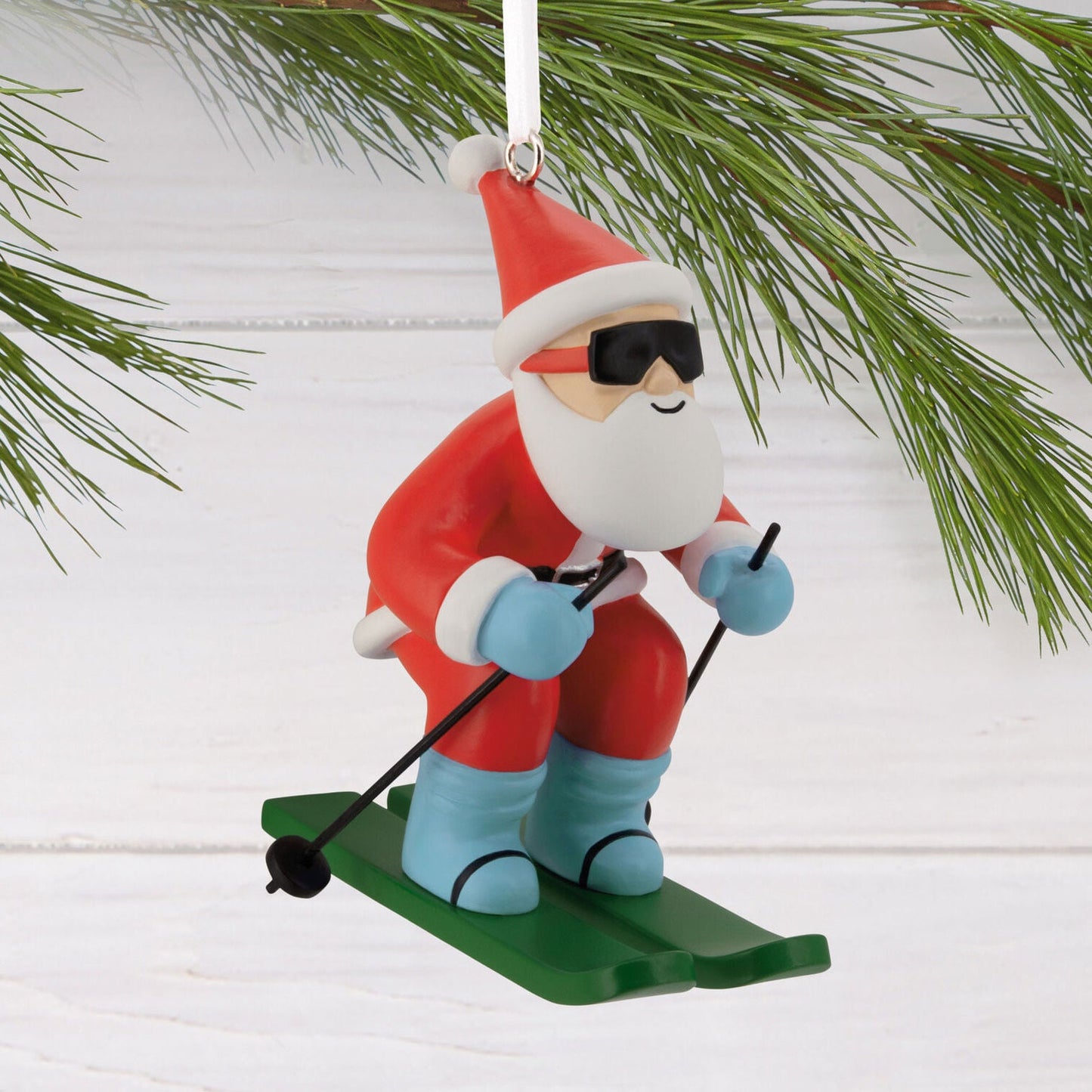 Skiing Santa Hallmark Ornament