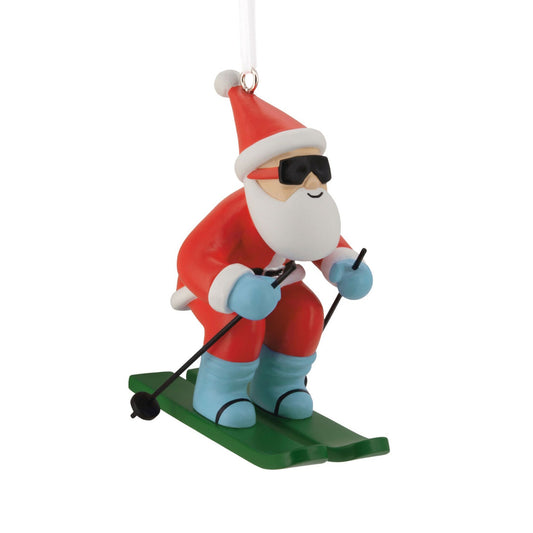 Skiing Santa Hallmark Ornament