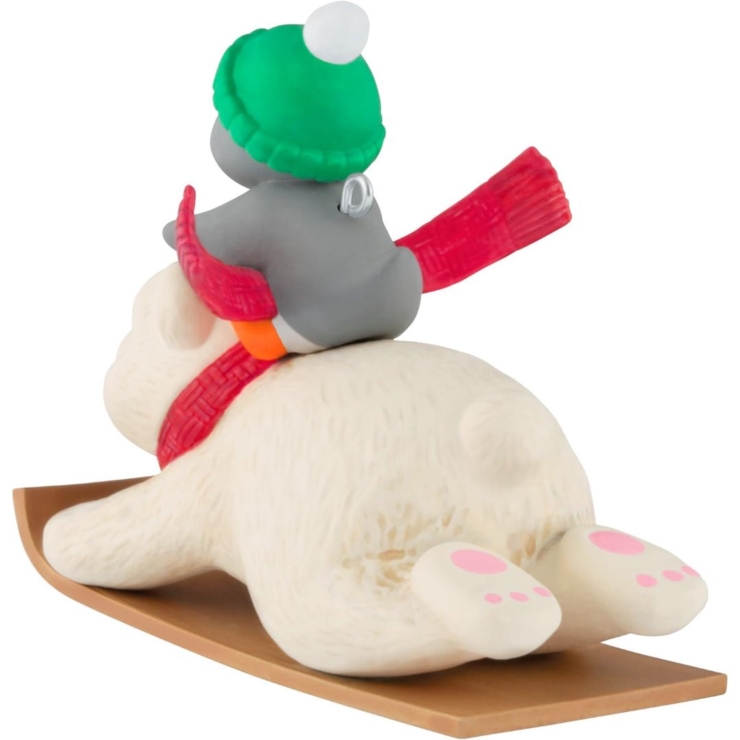Sledding Sidekicks 25th in the Snowball and Tuxedo series 2025 Keepsake Ornament
