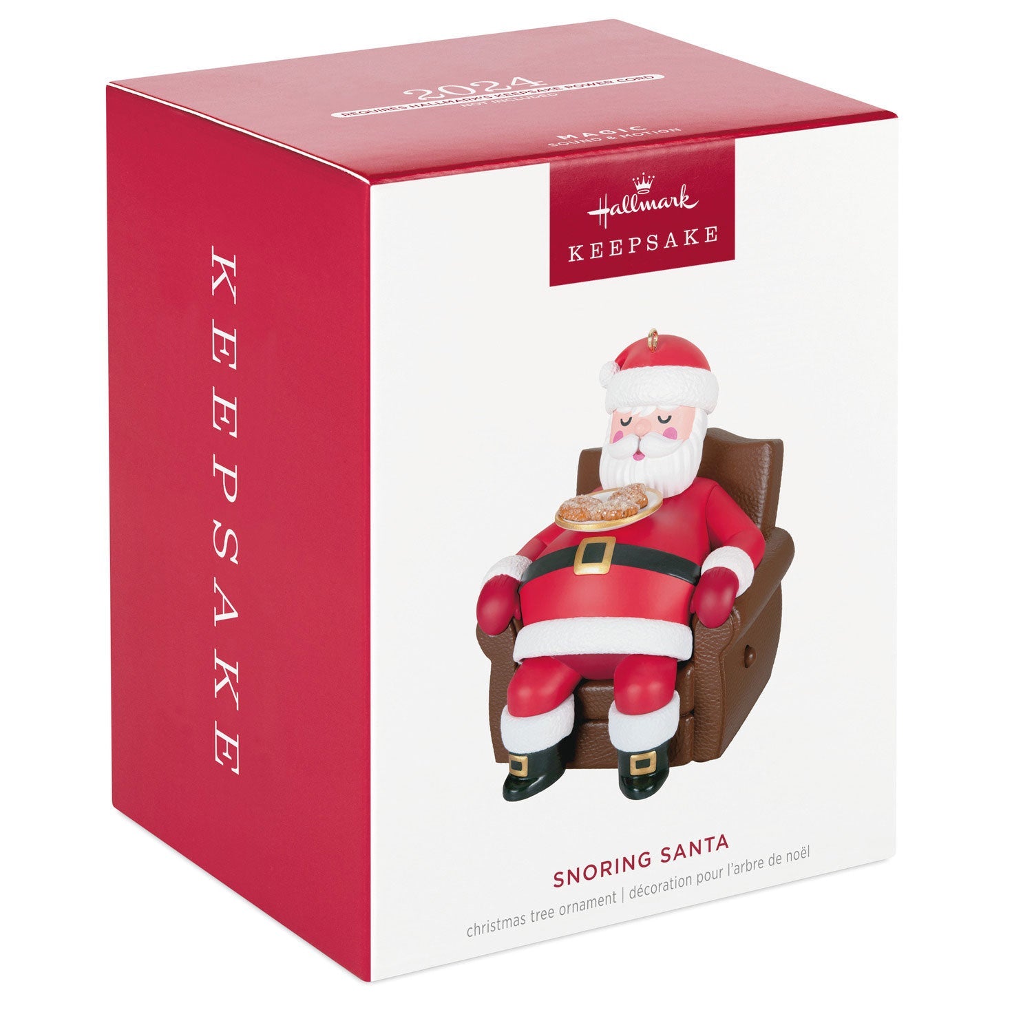 Snoring Santa 2024 Keepsake Ornament and Motion